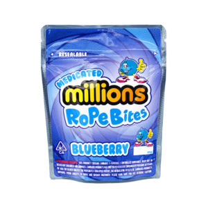 Millions Rope Bites Blueberry Mylar Bags / Cali Packs / Edibles Packaging