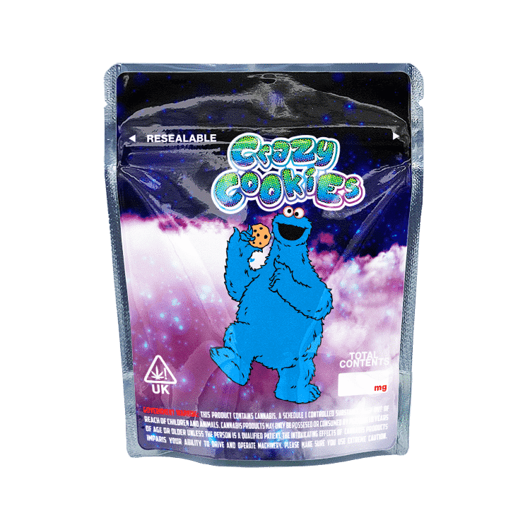 Crazy Cookies Mylar Bags / Cali Packs / Edibles Packaging