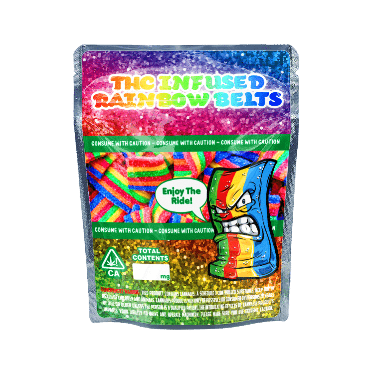 Rainbow Belts Mylar Bags / Cali Packs / Edibles Packaging