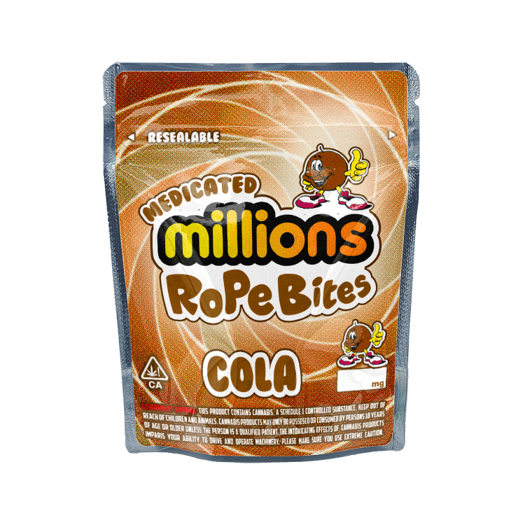 Millions Rope Bites Cola Mylar Bags / Cali Packs / Edibles Packaging